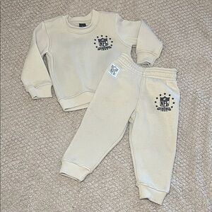 NFL Kids Cream Joggers and Sweatshirt Set